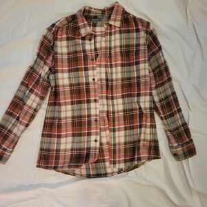 Eddie Bauer Red Flannel Button-Up Medium